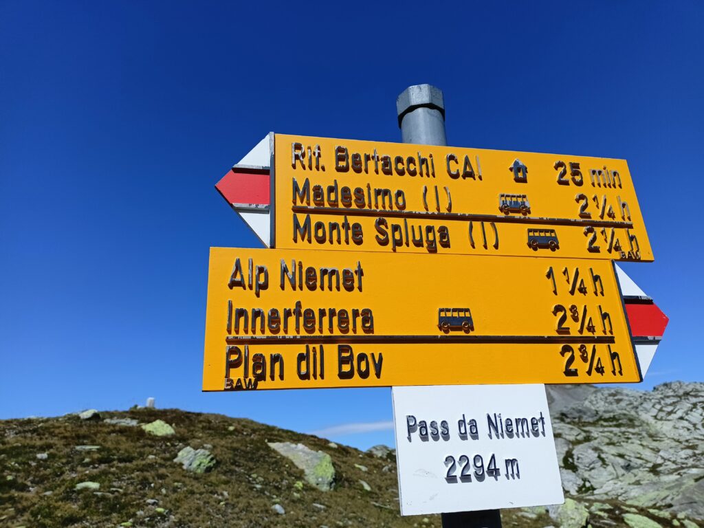 Directions: Passo Emet - Altitude of 2300 meters